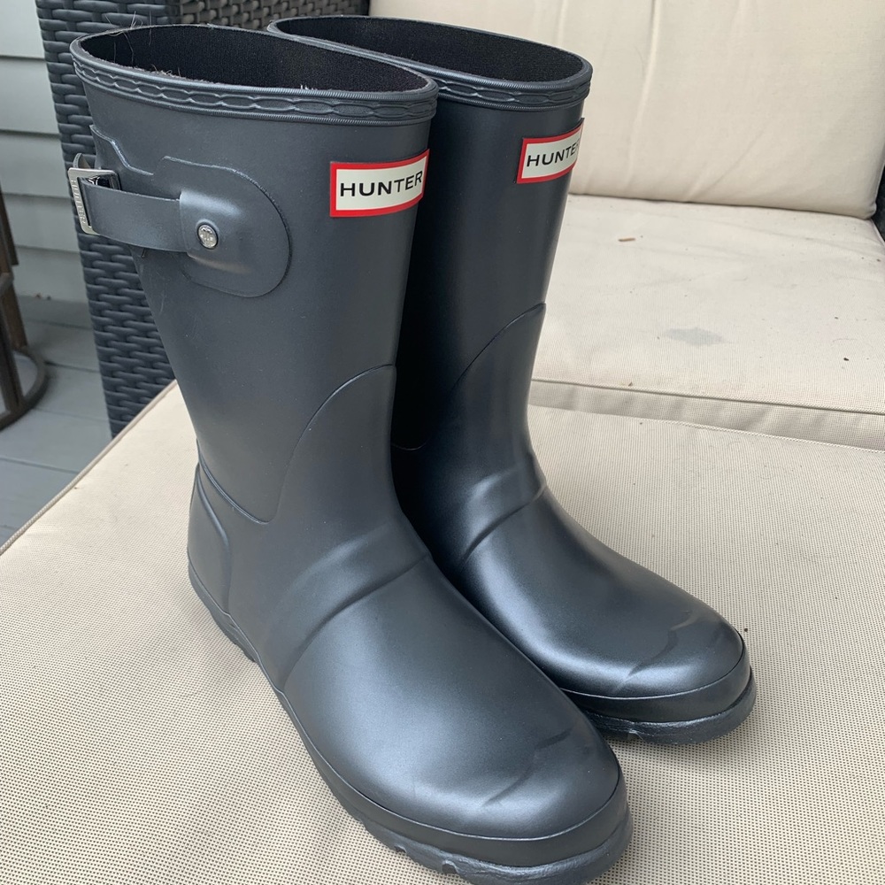 Brand new hunters silver/black half length size 9 US UK 7